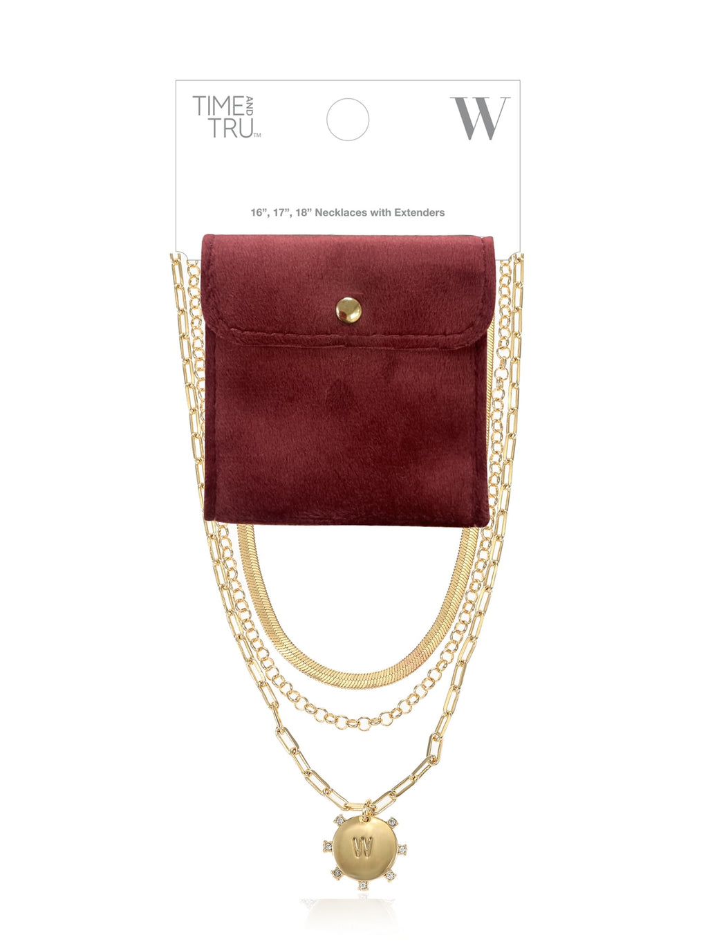Goldtone Necklace, 3 Piece, Initial J