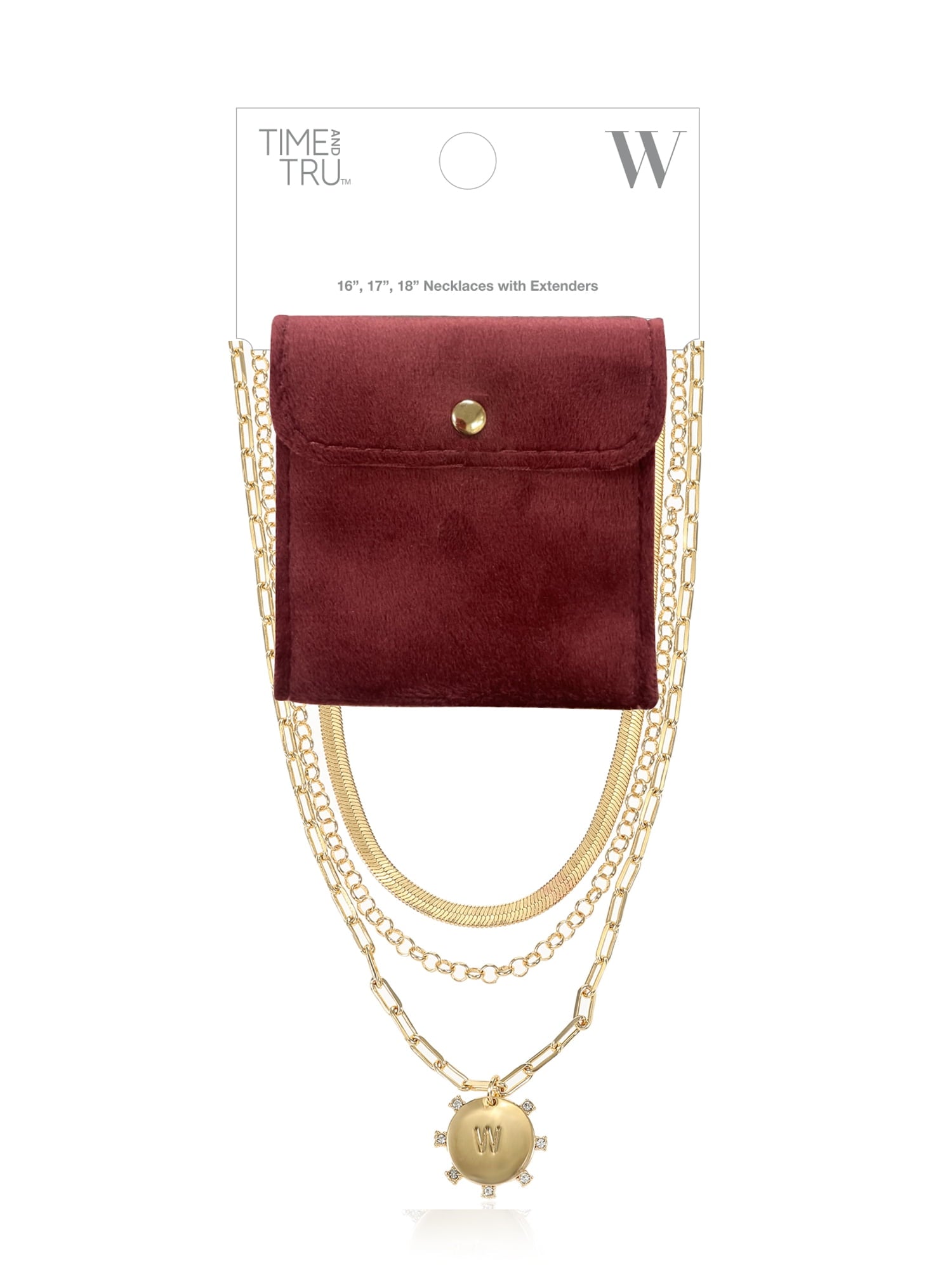 Goldtone Necklace, 3 Piece, Initial J