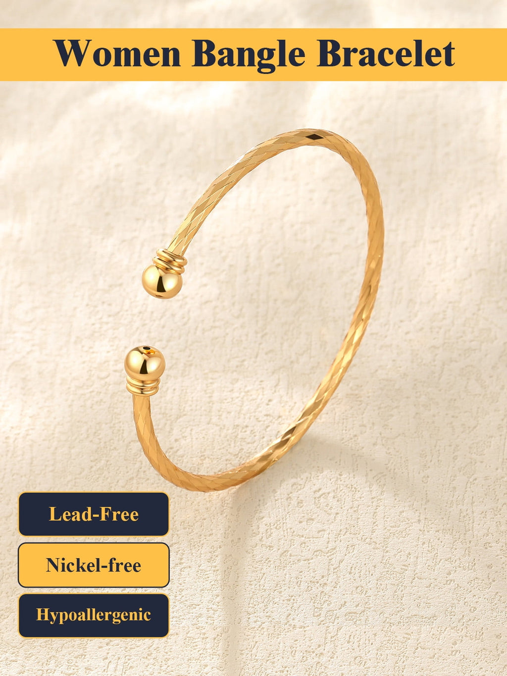 Twisted Bracelet for Women Open Bracelet Jewelry Solid Cuff Bangle
