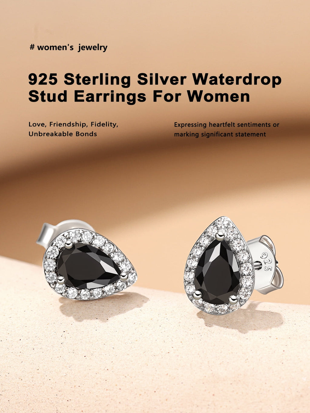 S925 Sterling Earrings Created Pink Tourmaline Stud Earrings October Round Jewelry Gifts for Valentines Day