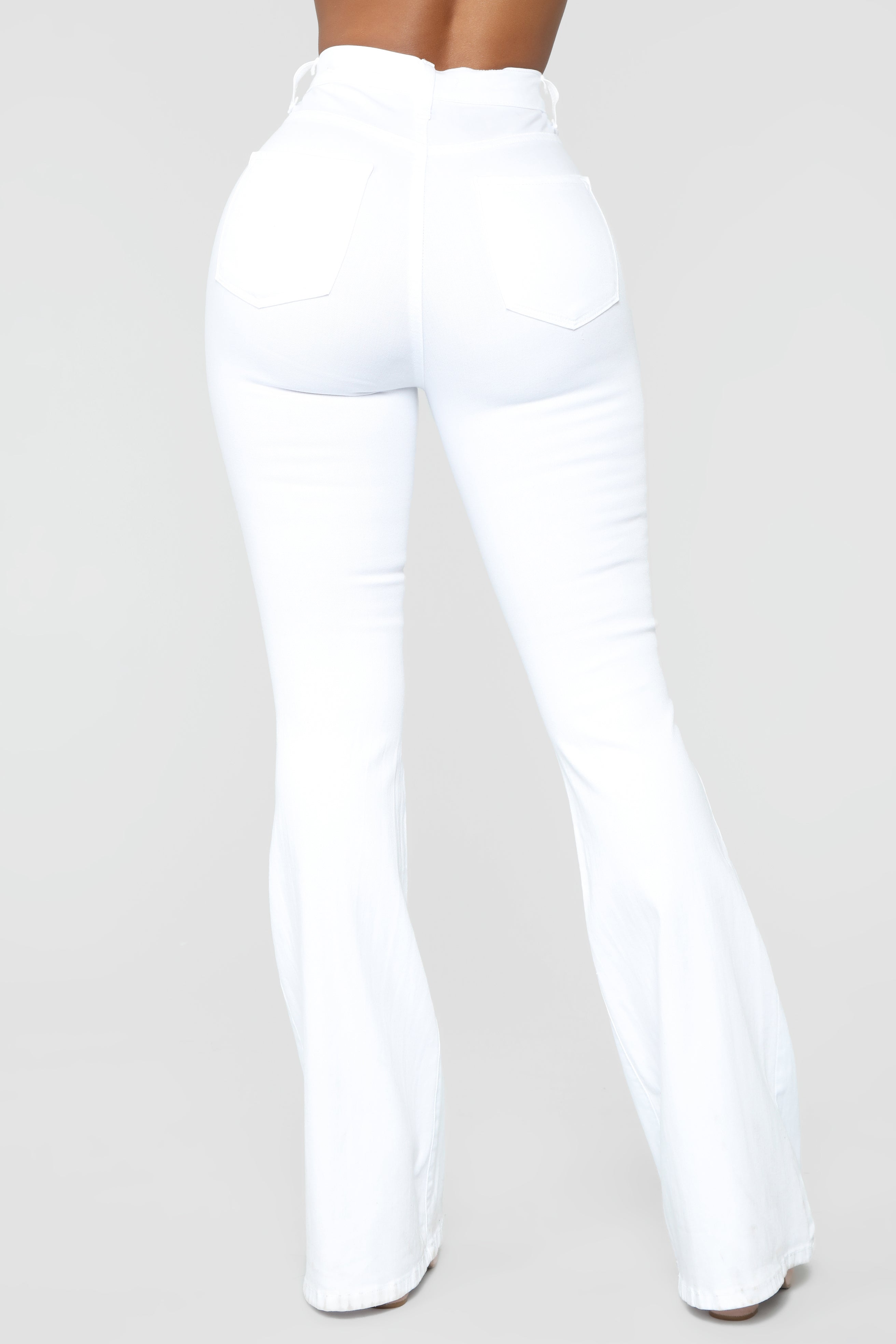 Bell Bottom Blues Jeans - White