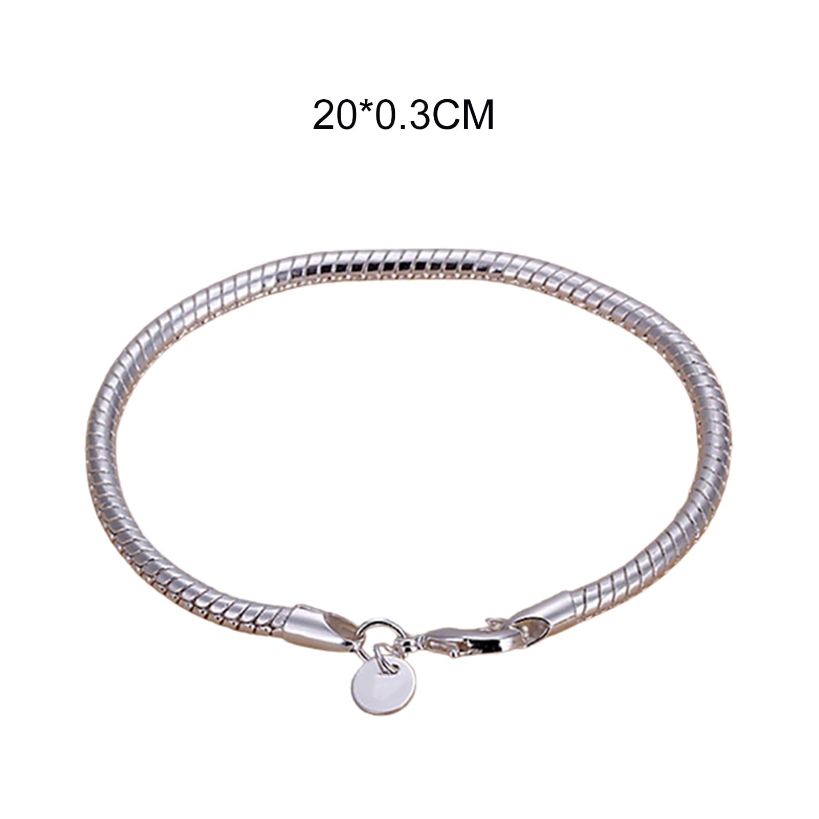 Women's 925 Sterling Bracelet Bangle Chain Banquet Jewelry