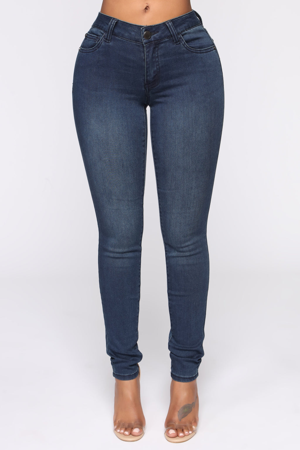 Black Ops Low Rise Skinny Jeans FN - Dark Stone Wash