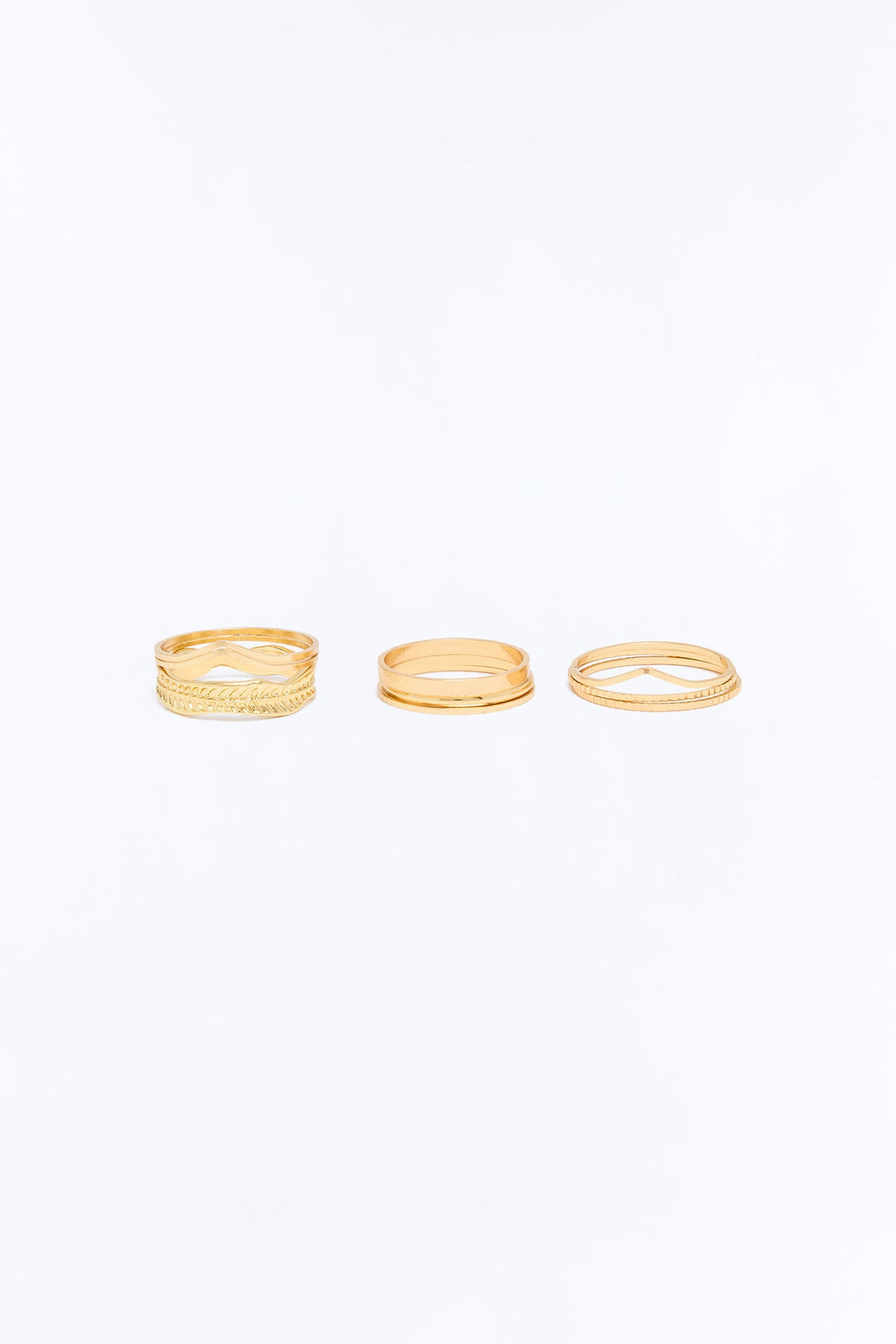 Tea Leaf Ring Set - Gold