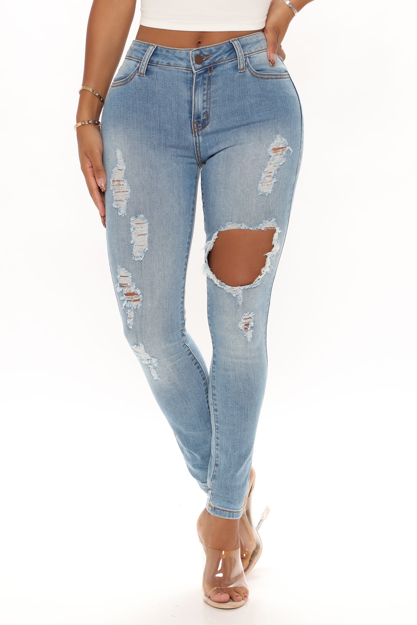 Glistening Jeans - Medium Wash