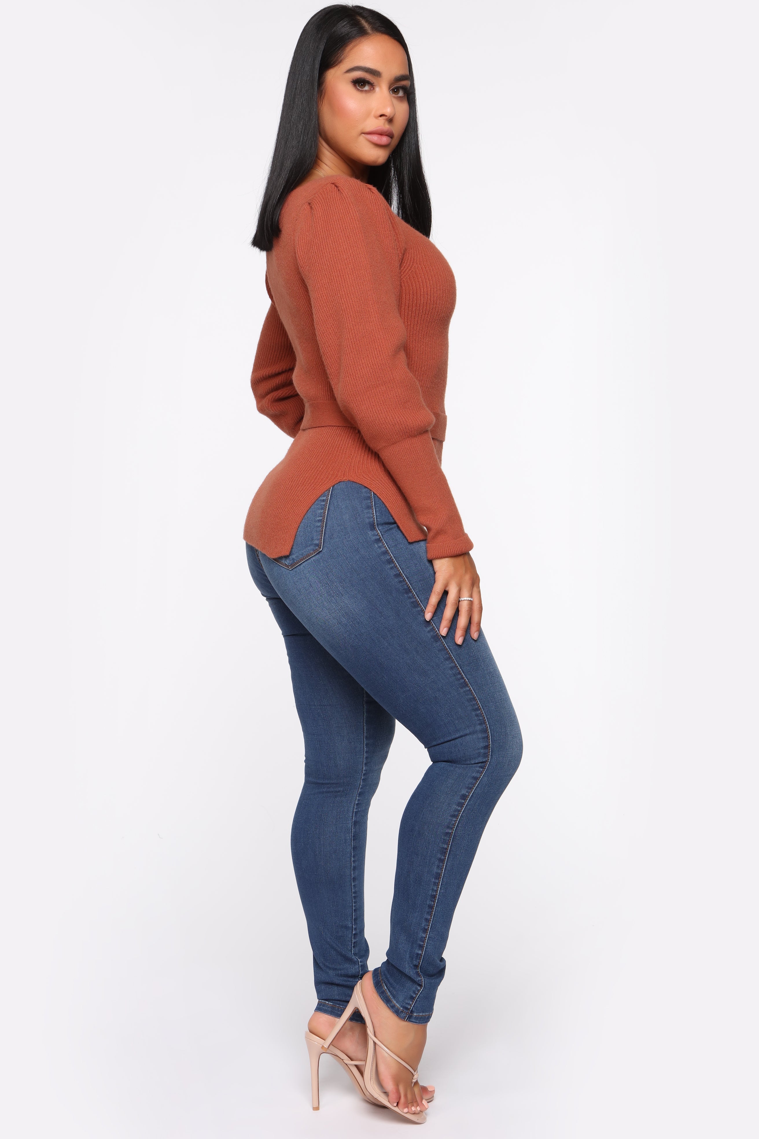 Modern High Rise Skinny Jeans - Medium Blue