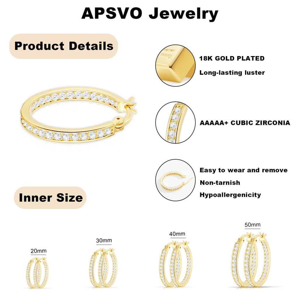 4 Pairs Hoop Earrings for Women CZ Small Huggie Cartilage Post Hypoallergenic Earrings Set for Multiple Piercing Valentines Day Jewelry Gifts Her Teen Mom Wife Lady Adults Ideas