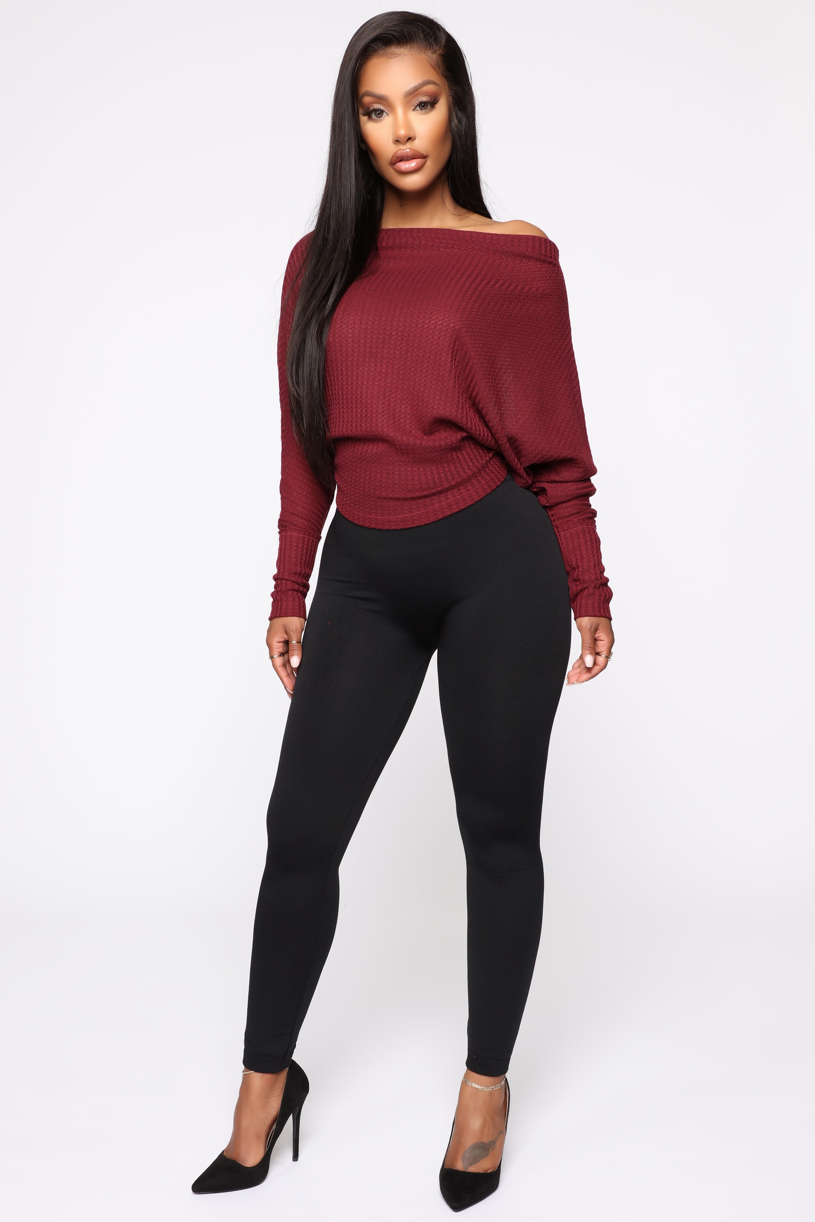Yes Fleece Leggings - Black