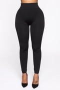 Yes Fleece Leggings - Black
