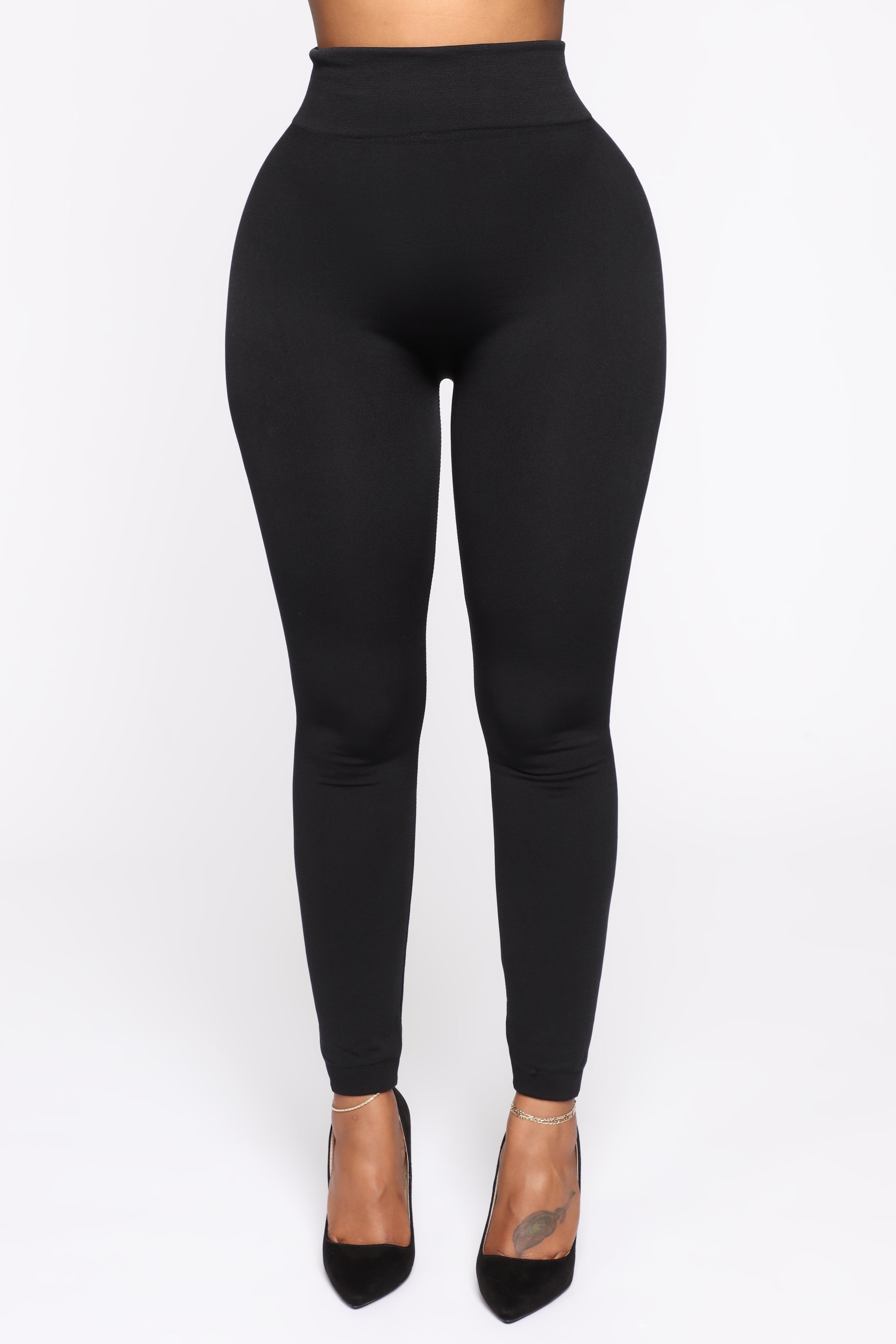 Yes Fleece Leggings - Black