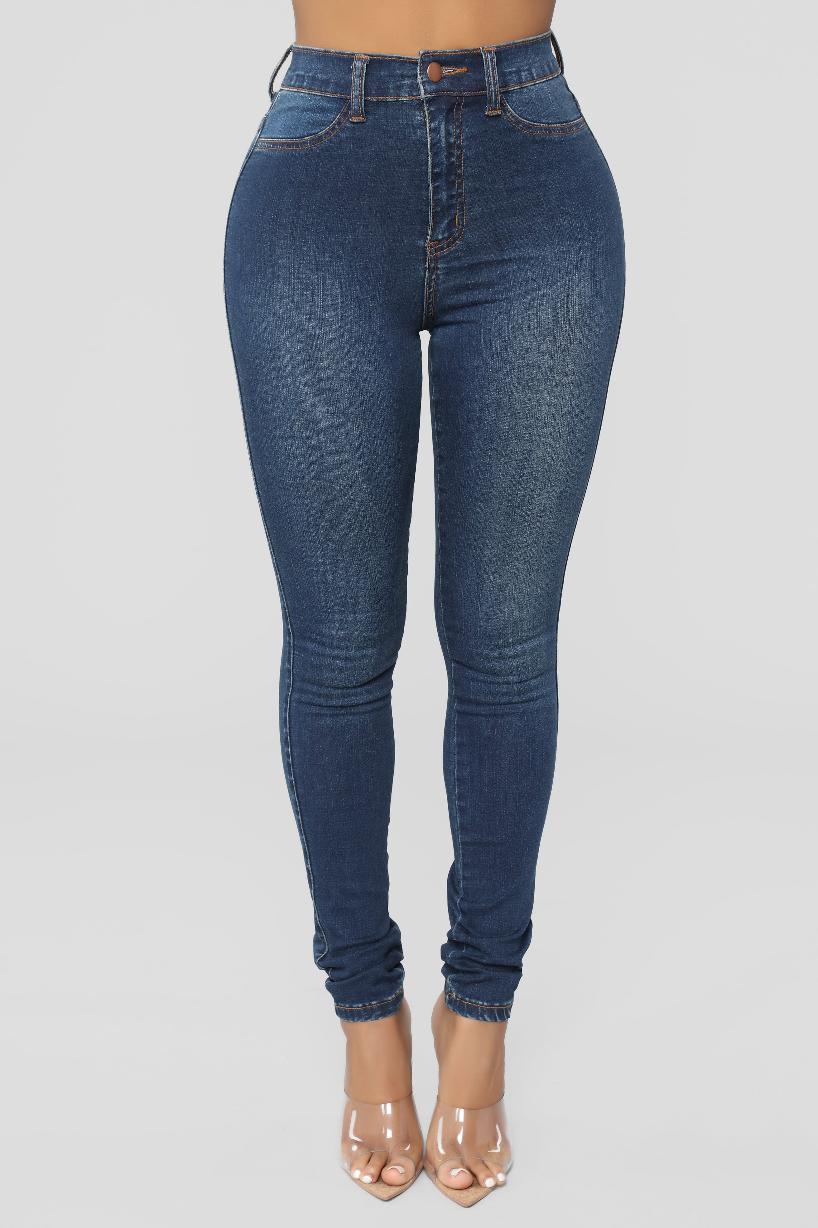 Modern High Rise Skinny Jeans - Dark