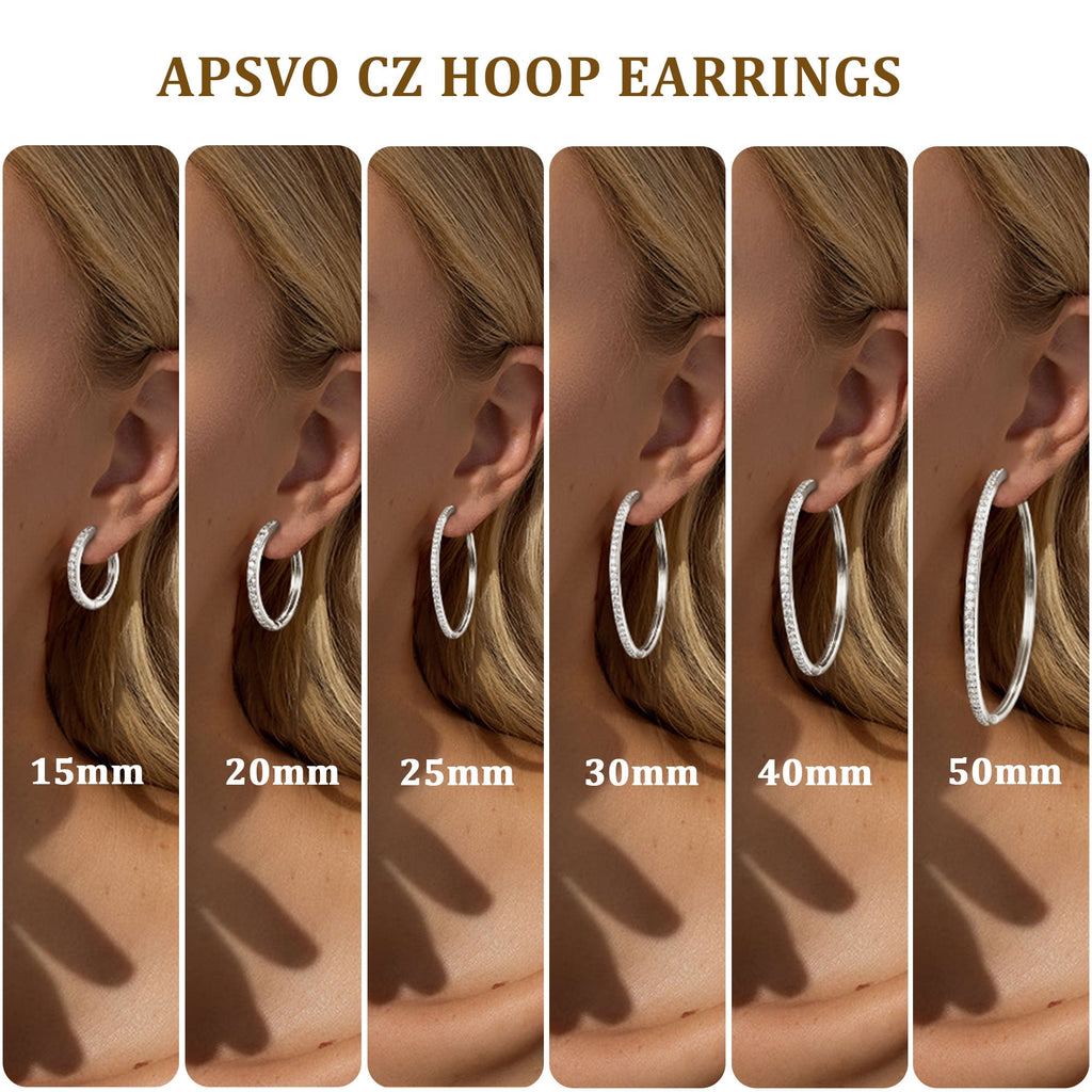 4 Pairs Hoop Earrings for Women CZ Small Huggie Cartilage Post Hypoallergenic Earrings Set for Multiple Piercing Valentines Day Jewelry Gifts Her Teen Mom Wife Lady Adults Ideas