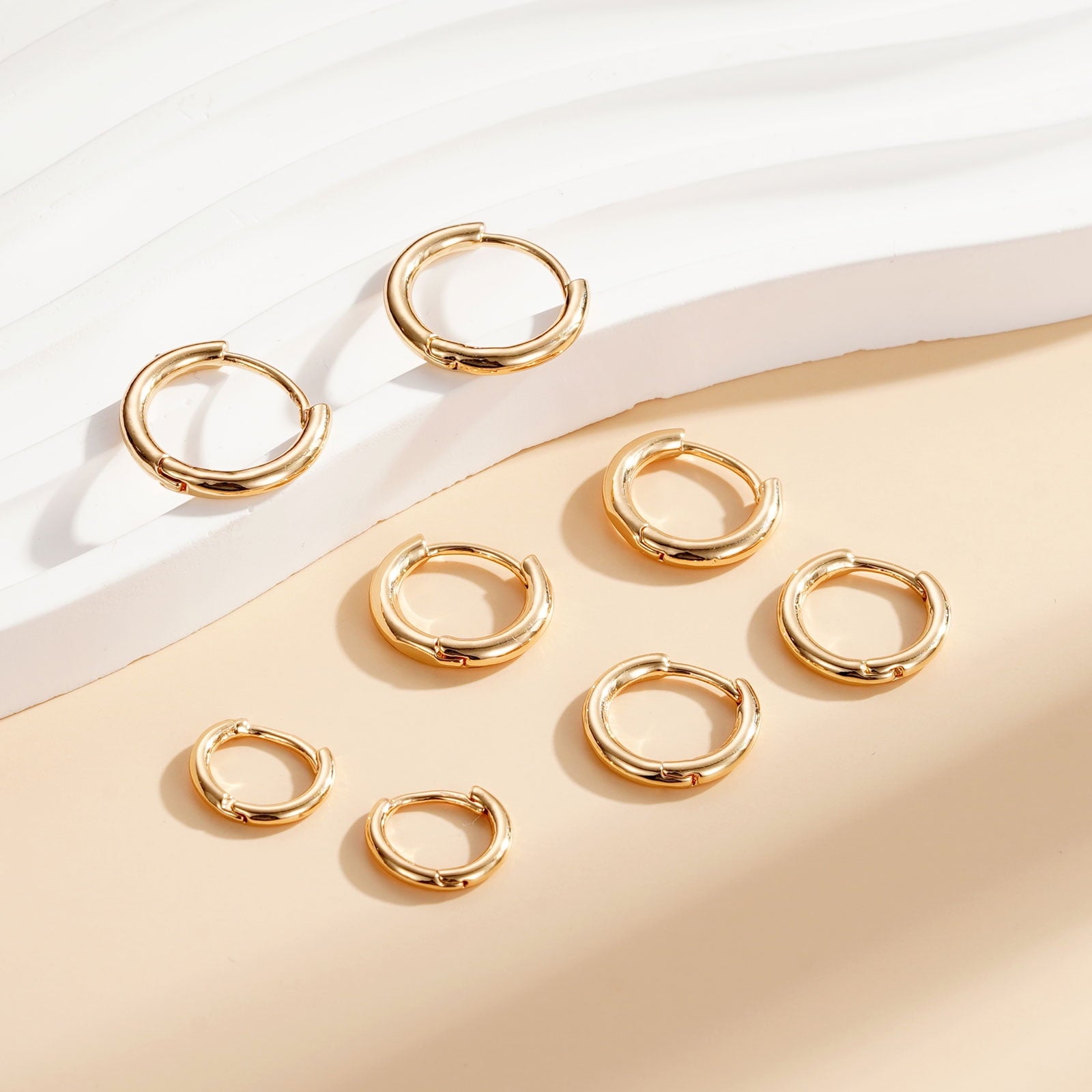 4 Pairs Hoop Earrings for Women CZ Small Huggie Cartilage Post Hypoallergenic Earrings Set for Multiple Piercing Valentines Day Jewelry Gifts Her Teen Mom Wife Lady Adults Ideas