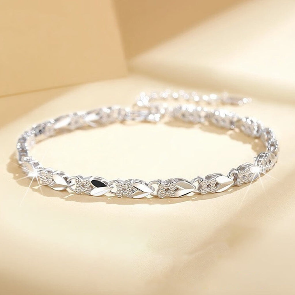 Women's 925 Sterling Bracelet Bangle Chain Banquet Jewelry