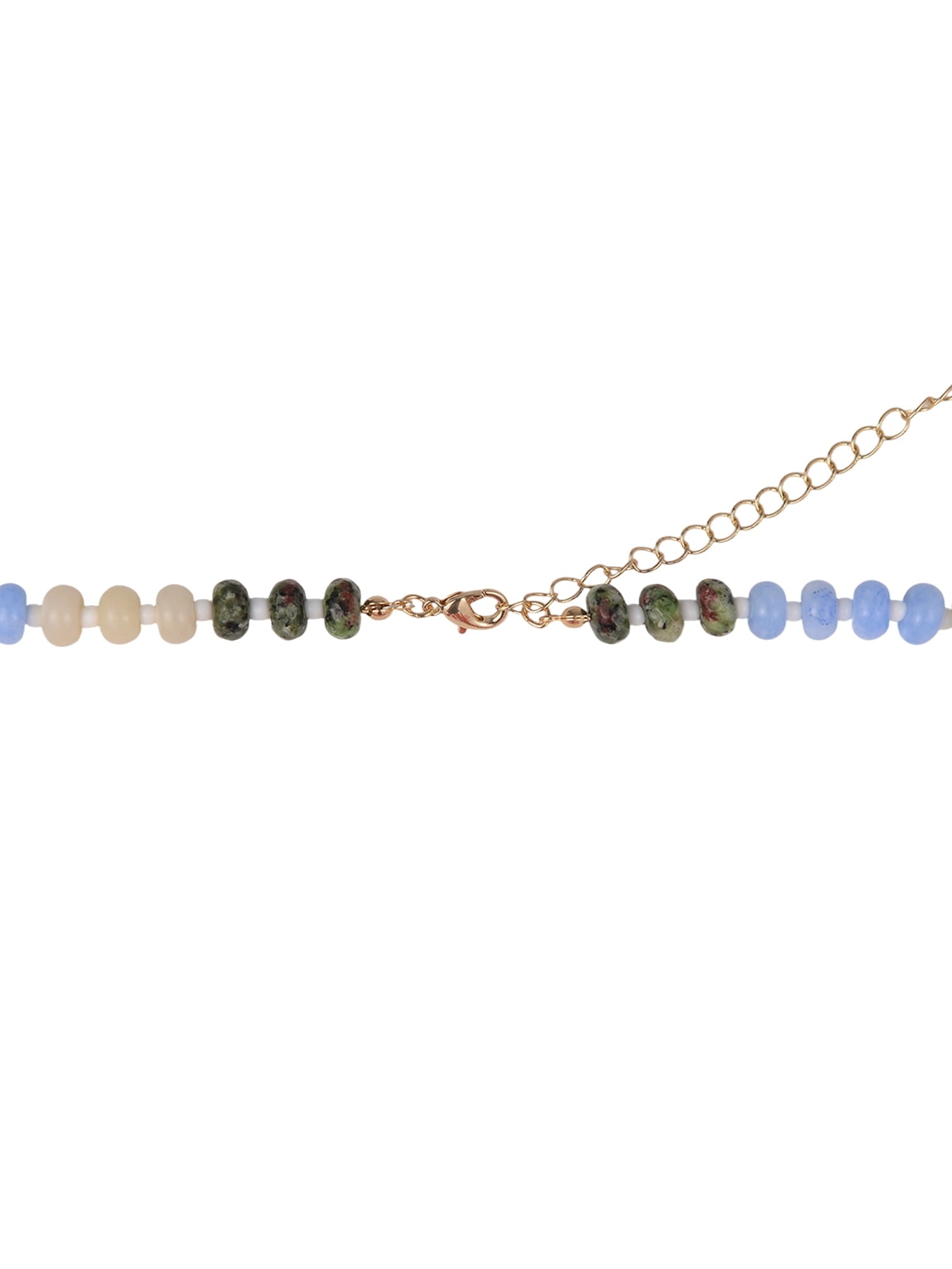 Goldtone Multicolored Bead Initial "A" Necklace