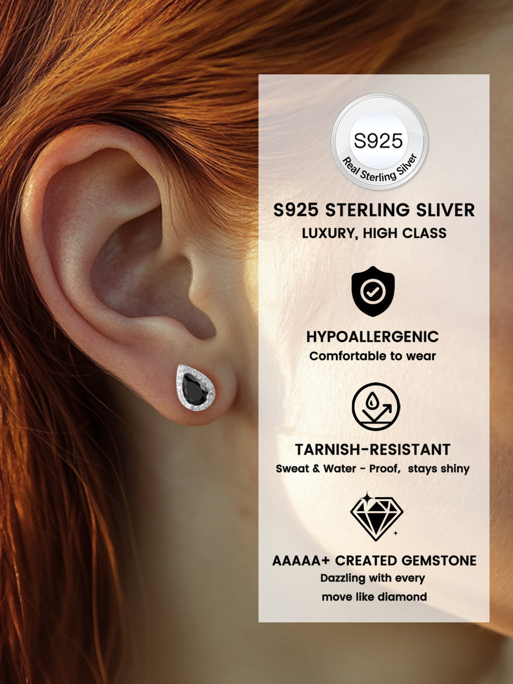 S925 Sterling Earrings Created Pink Tourmaline Stud Earrings October Round Jewelry Gifts for Valentines Day