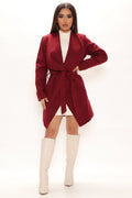 Manhattan City Coat - Burgundy