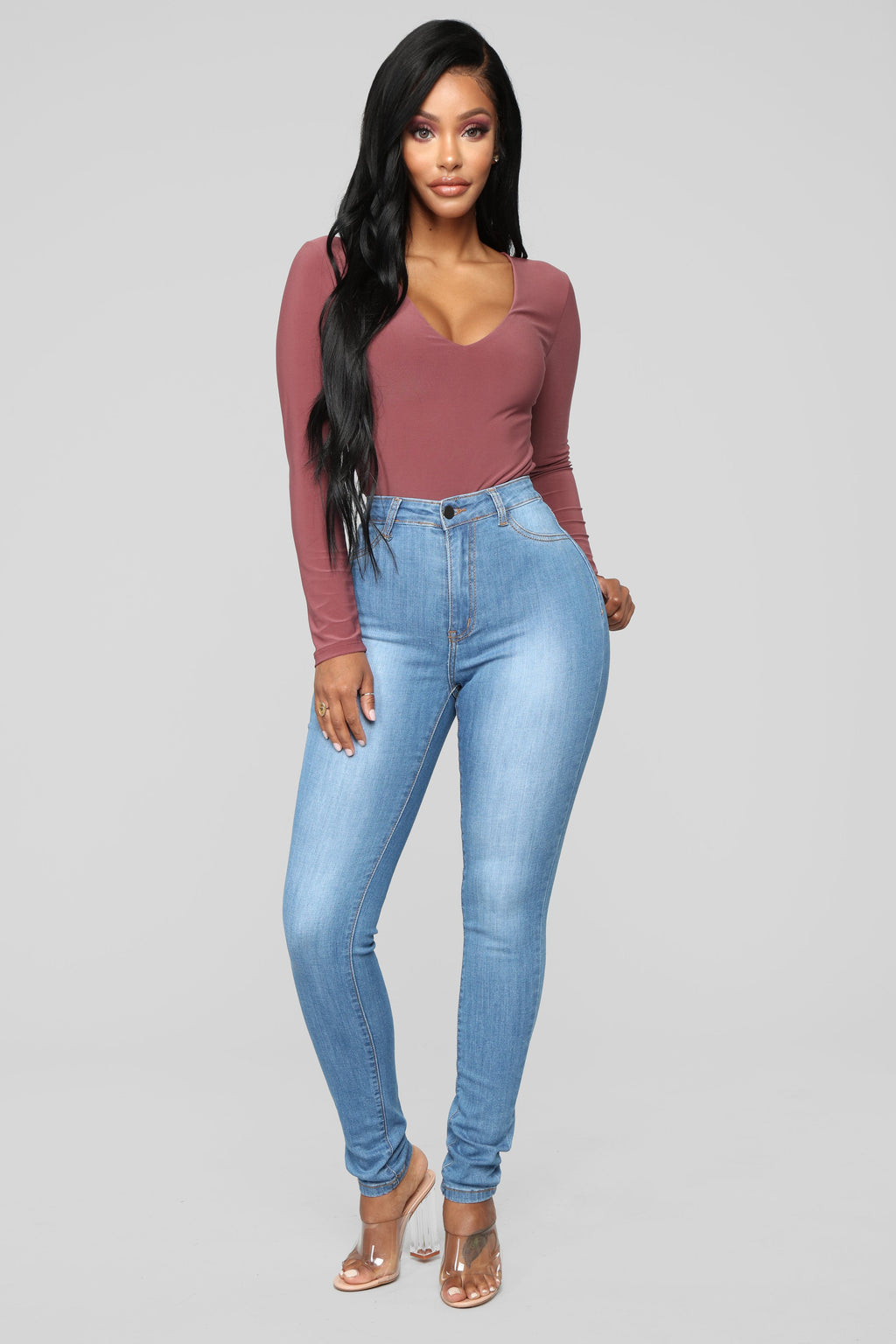 Sophie High Waist Jegging - Medium Blue Wash