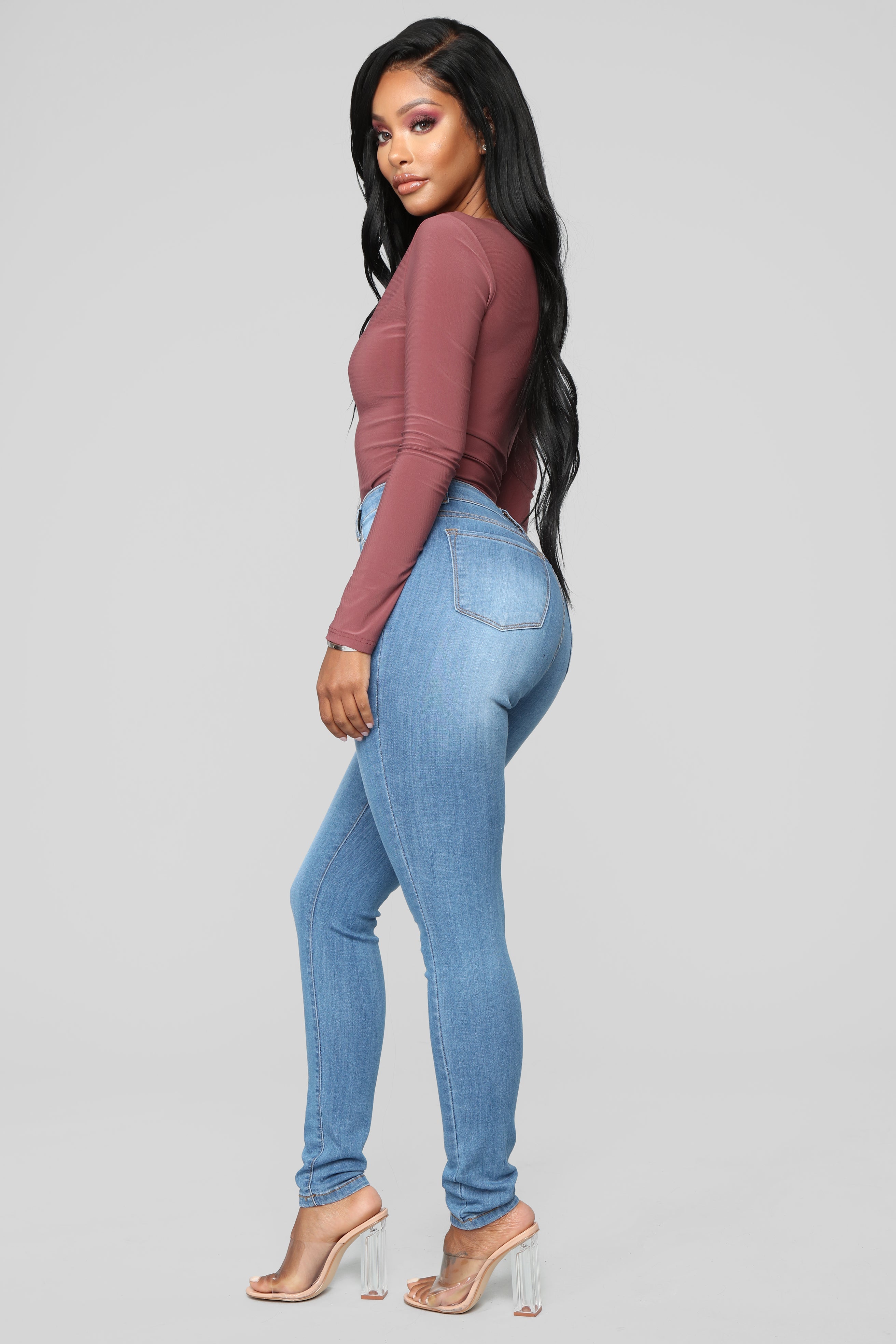 Sophie High Waist Jegging - Medium Blue Wash