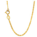 10k Solid Yellow 1.2mm Mariner Chain Necklace, Spring Ring Clasp