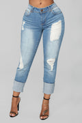 Eddie Boyfriend Jeans - Medium Wash