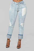 Eddie Boyfriend Jeans - Light Wash