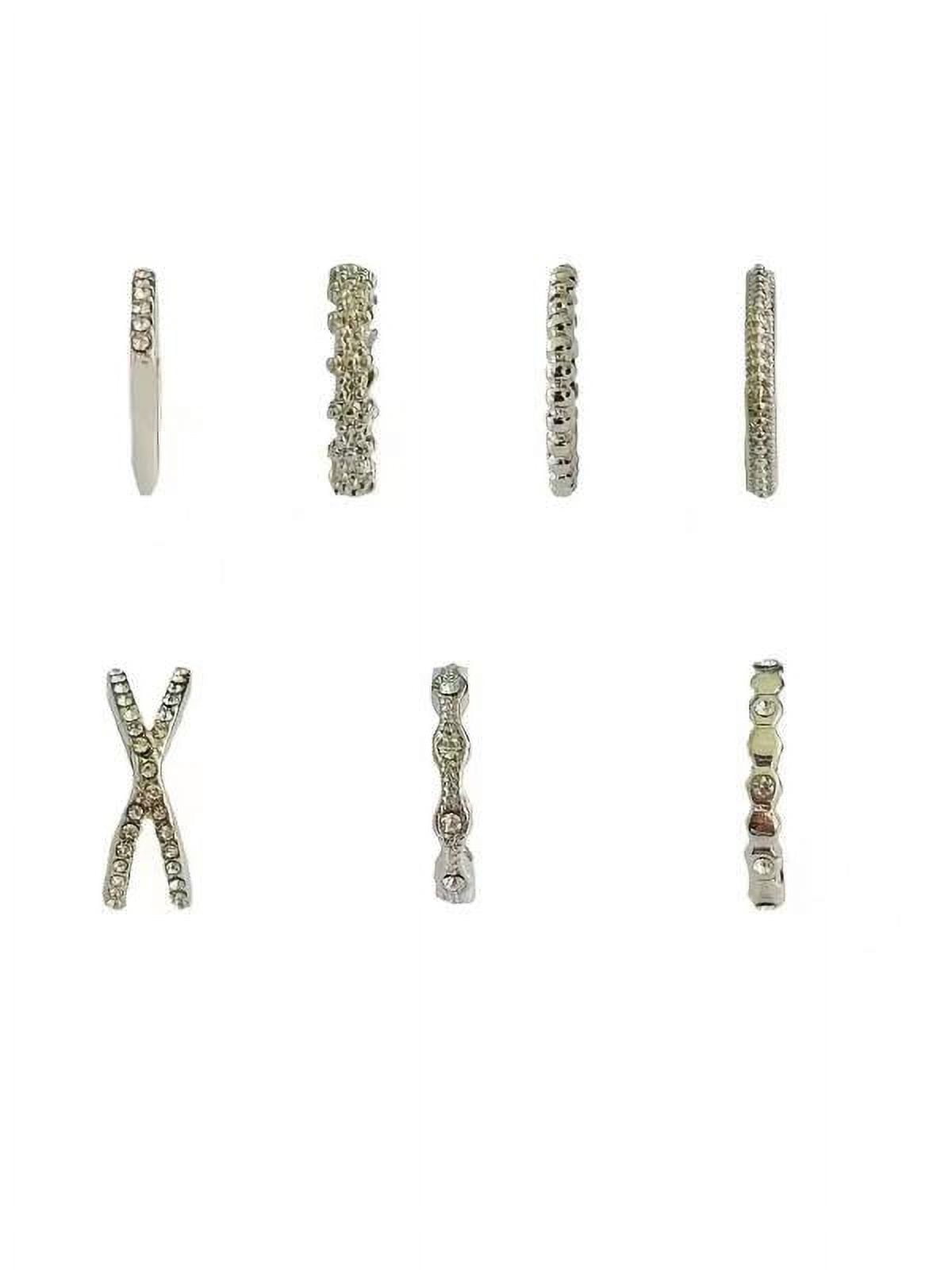 7 Pk Rings with Stones
