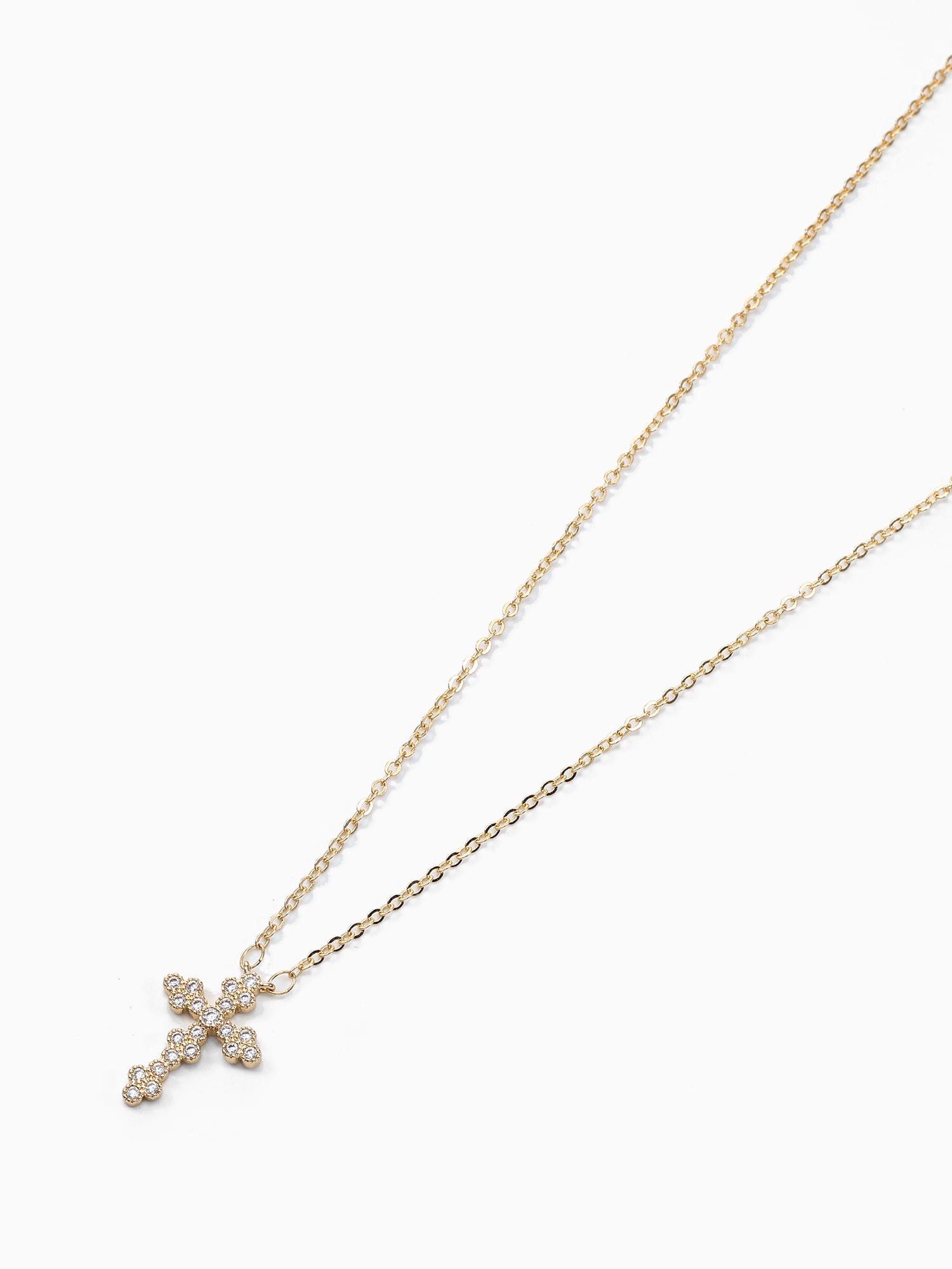 Tone Cross Necklace