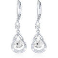 18K White Plated Drop Earrings for Women Girls Hypoallergenic S925 Sterling Post April Earrings with CZ Easter Basket Stuffers Jewelry Gifts Teen Adults Kids