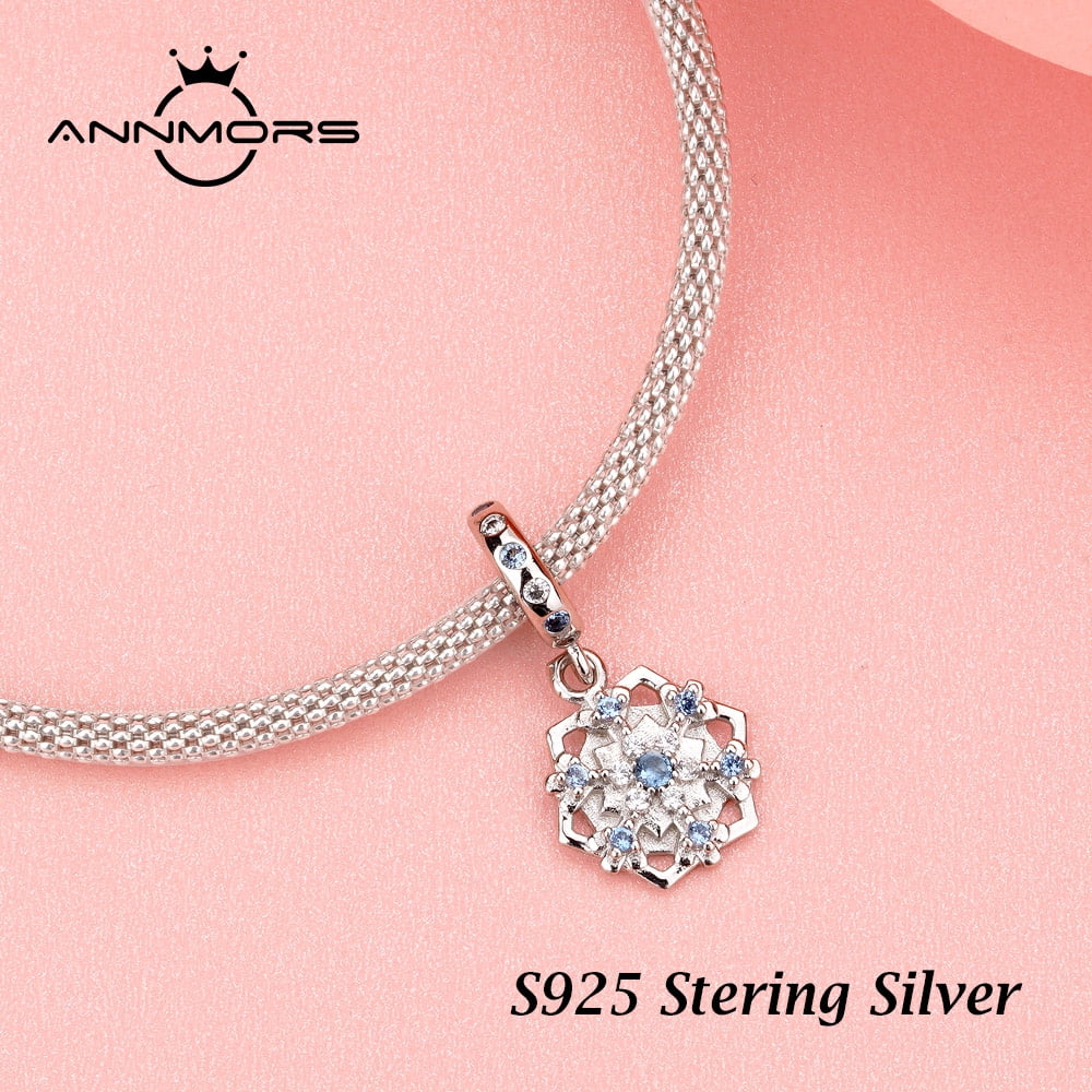 925 Sterling Charm for Bracelets Four Leaf Clover Lucky OpenWork Bead Charm Women Bracelet Charm