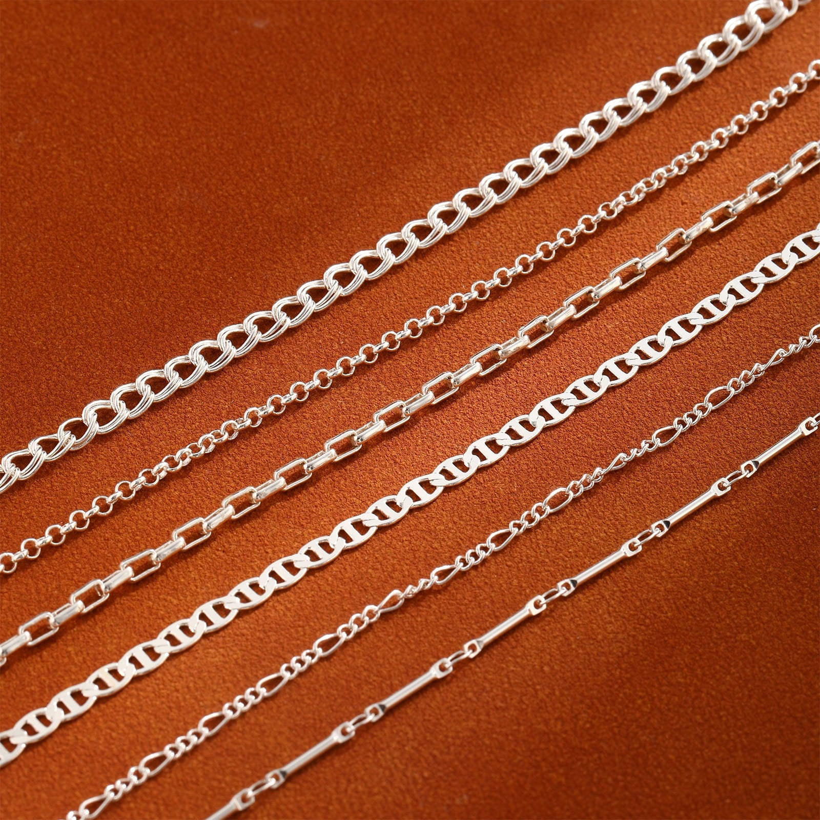 6PCS Bracelets for Women 14K Plated Dainty Layered Stacking Jewelry Set Gifts
