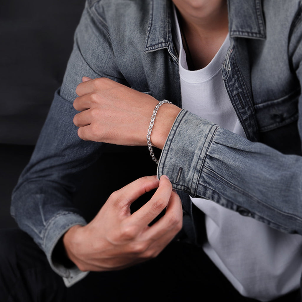 Women's 925 Sterling Bracelet Bangle Chain Banquet Jewelry