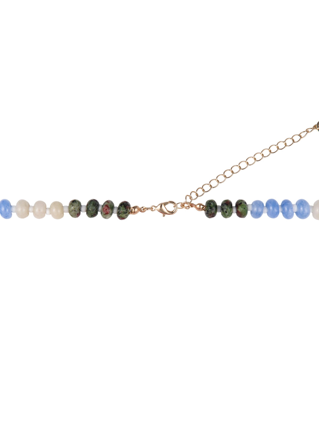 Goldtone Multicolored Bead Initial "A" Necklace