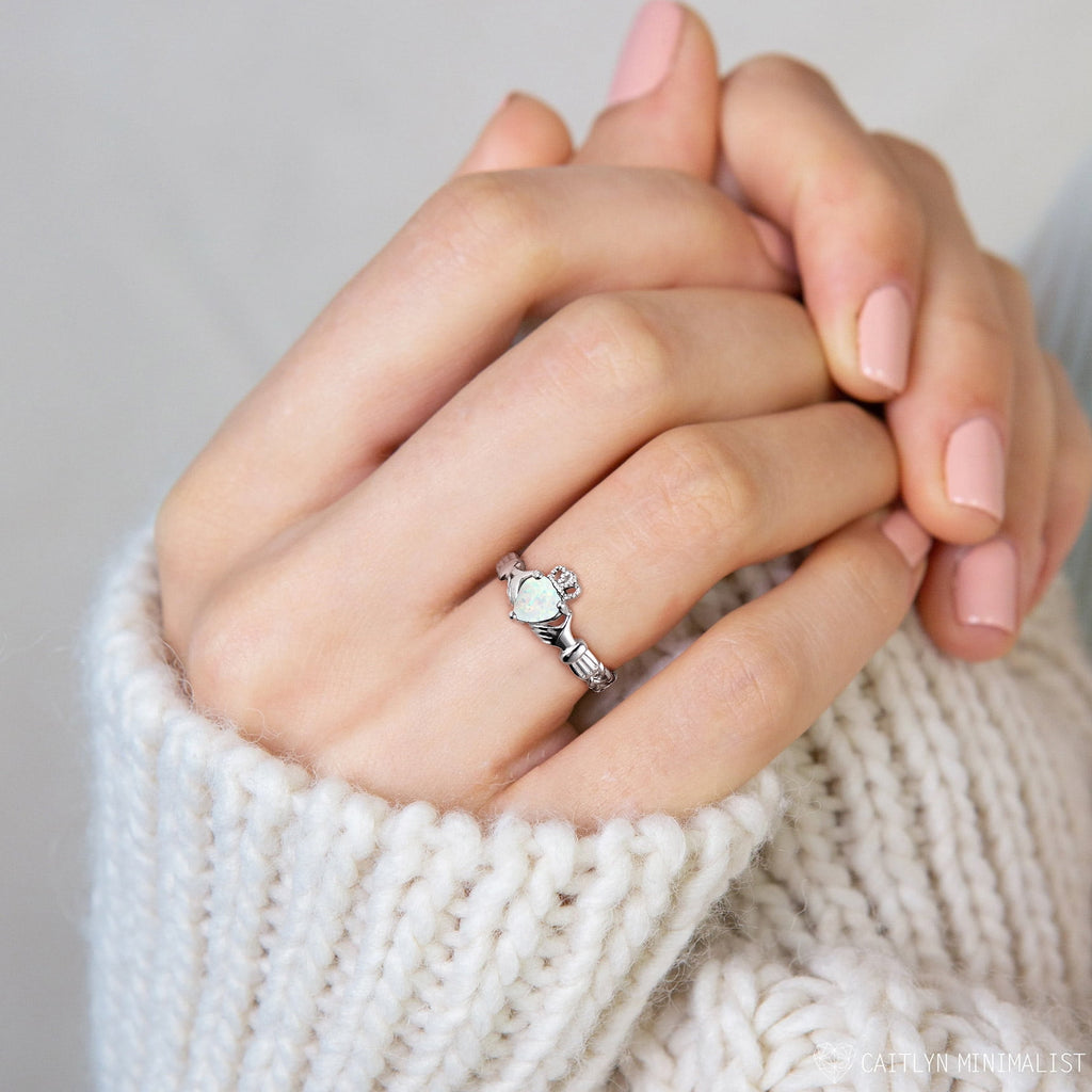 Infinity Celtic Knot Rings for Women 925 Sterling Heart Rings October Pink Tourmaline Rings for Mom Daughter Wife Girlfriend