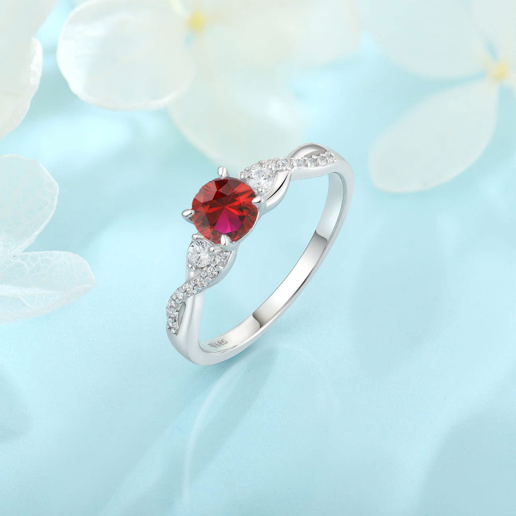 Ring for Her 925 Sterling Engagement Ring Wedding Eternity Ring for Women Size 10