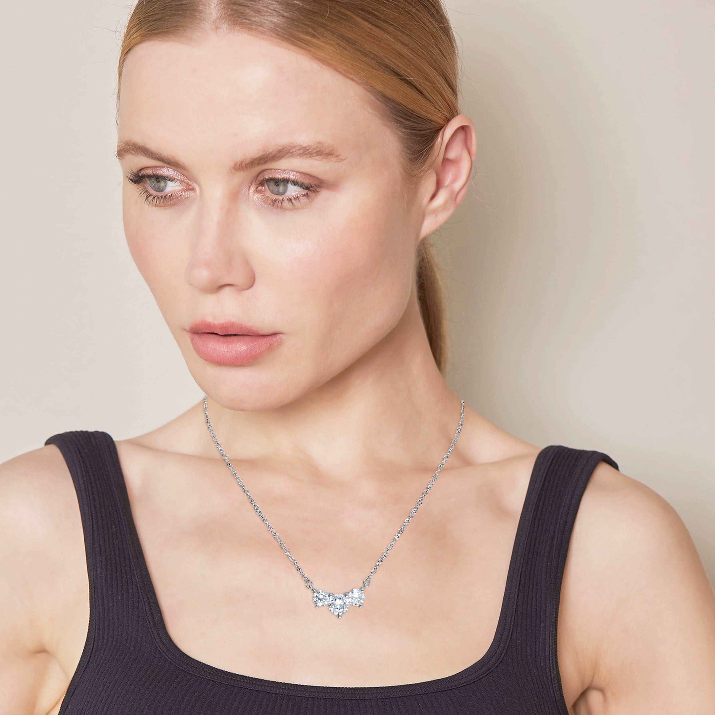 1 Journey Necklace in Sterling ,18" for Women