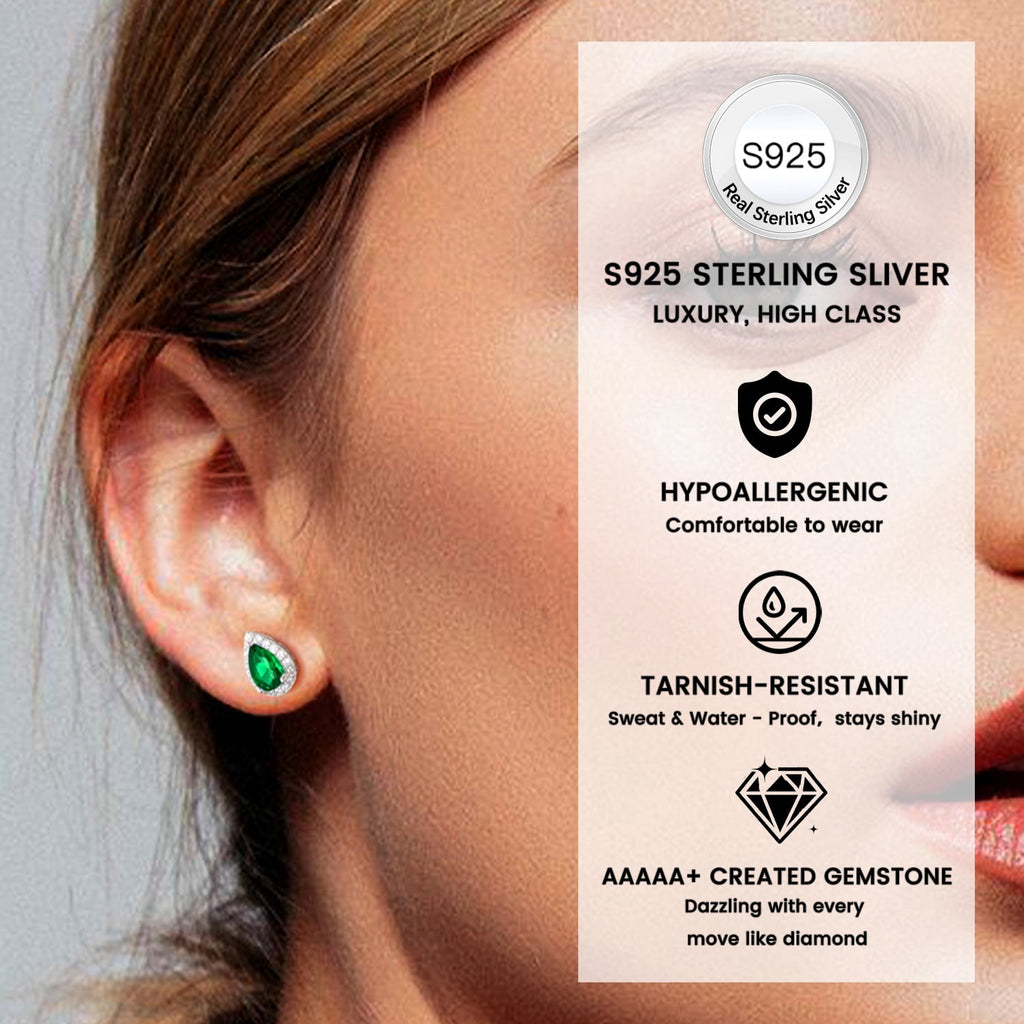 S925 Sterling Earrings Created Pink Tourmaline Stud Earrings October Round Jewelry Gifts for Valentines Day