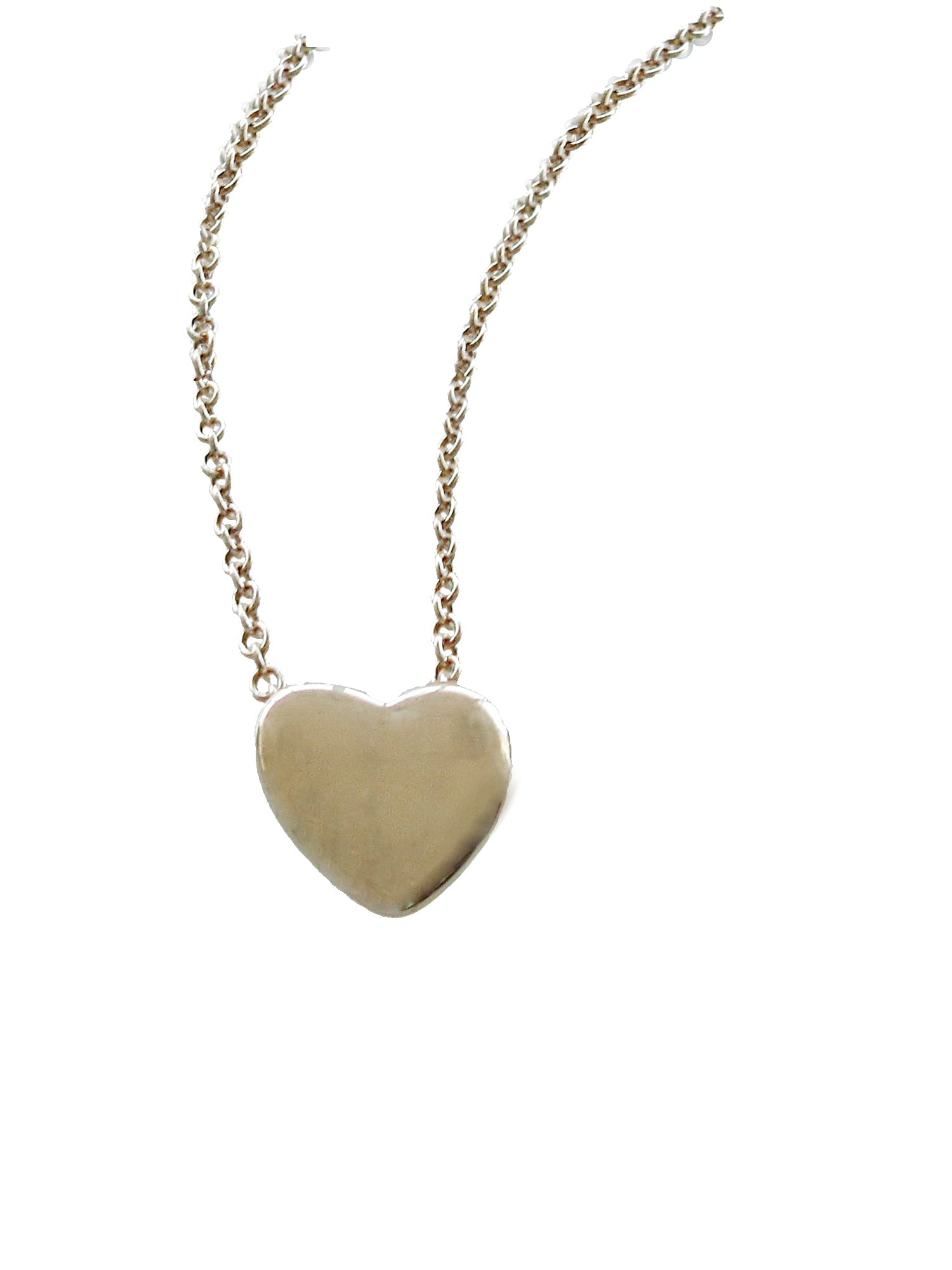 Women's Tone Heart Pendant Necklace 18" with Extender