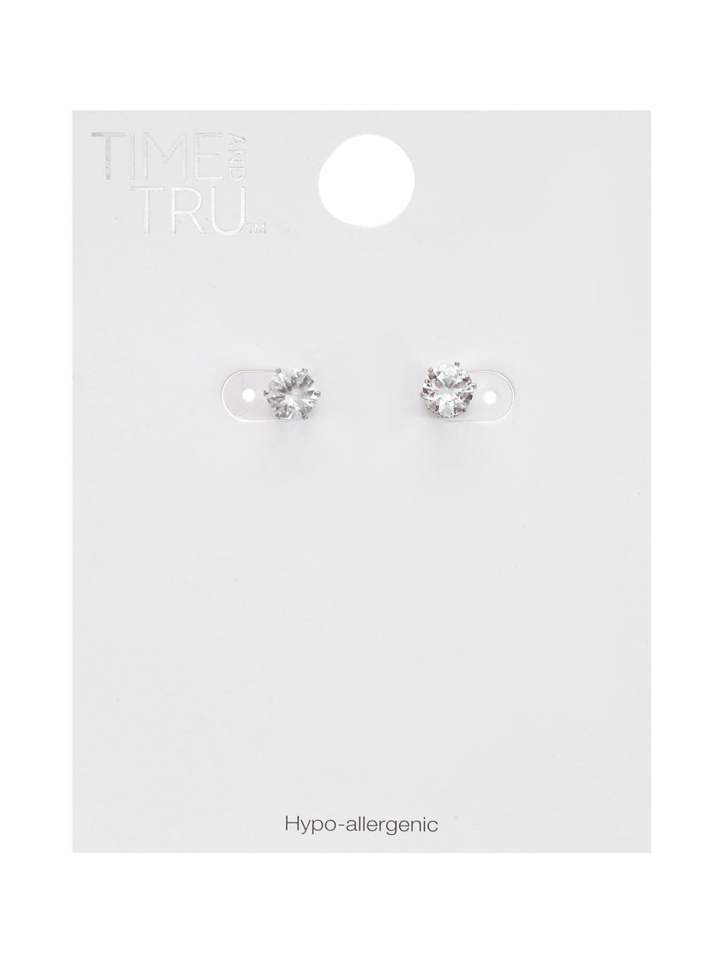 Women's Silvertone Cubic Zirconia Stud