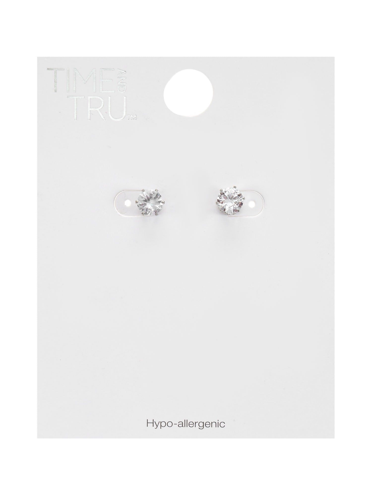 Women's Silvertone Cubic Zirconia Stud