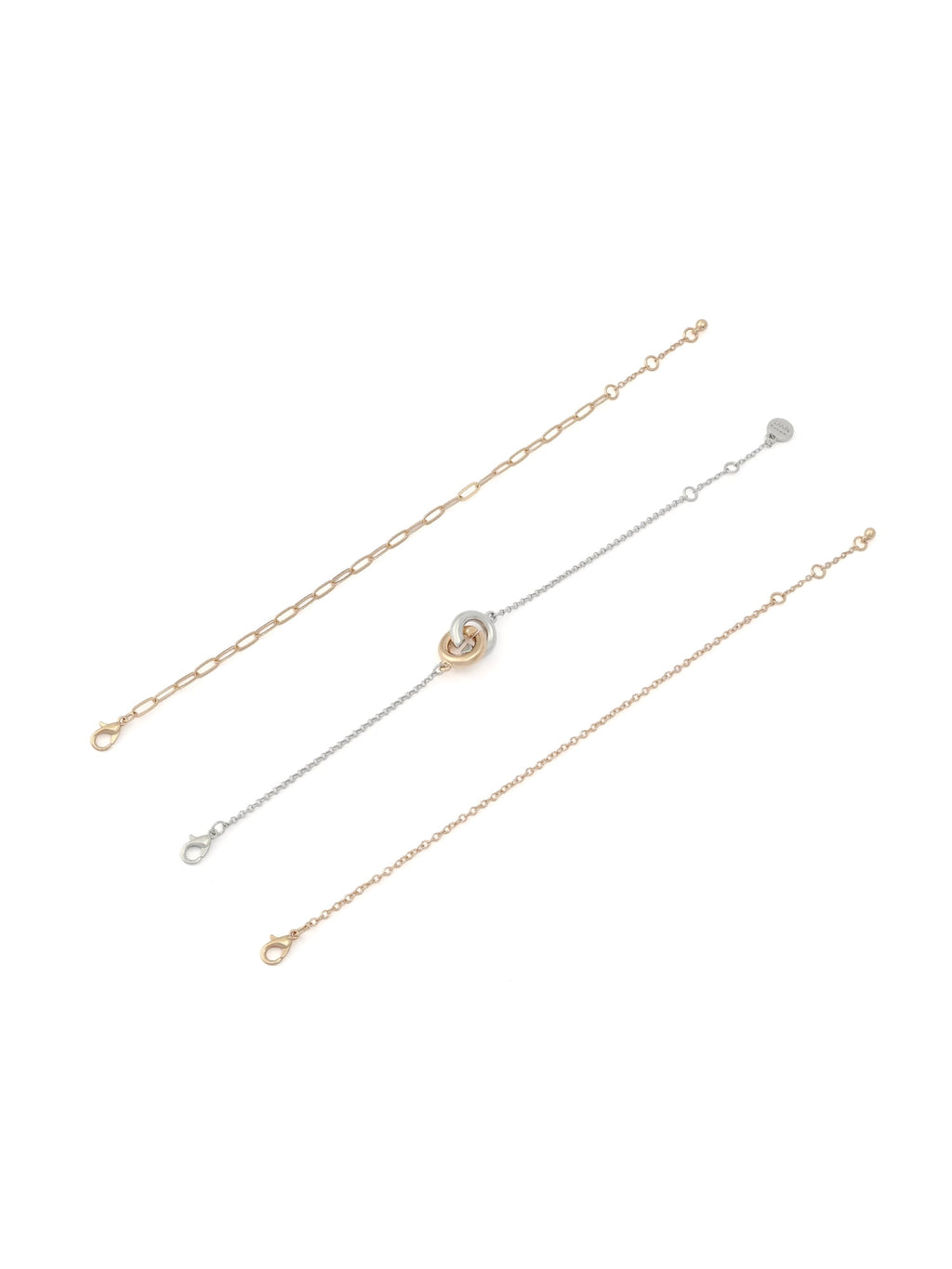 Women's -Tone Cross Charm 3-Piece Bracelet Set