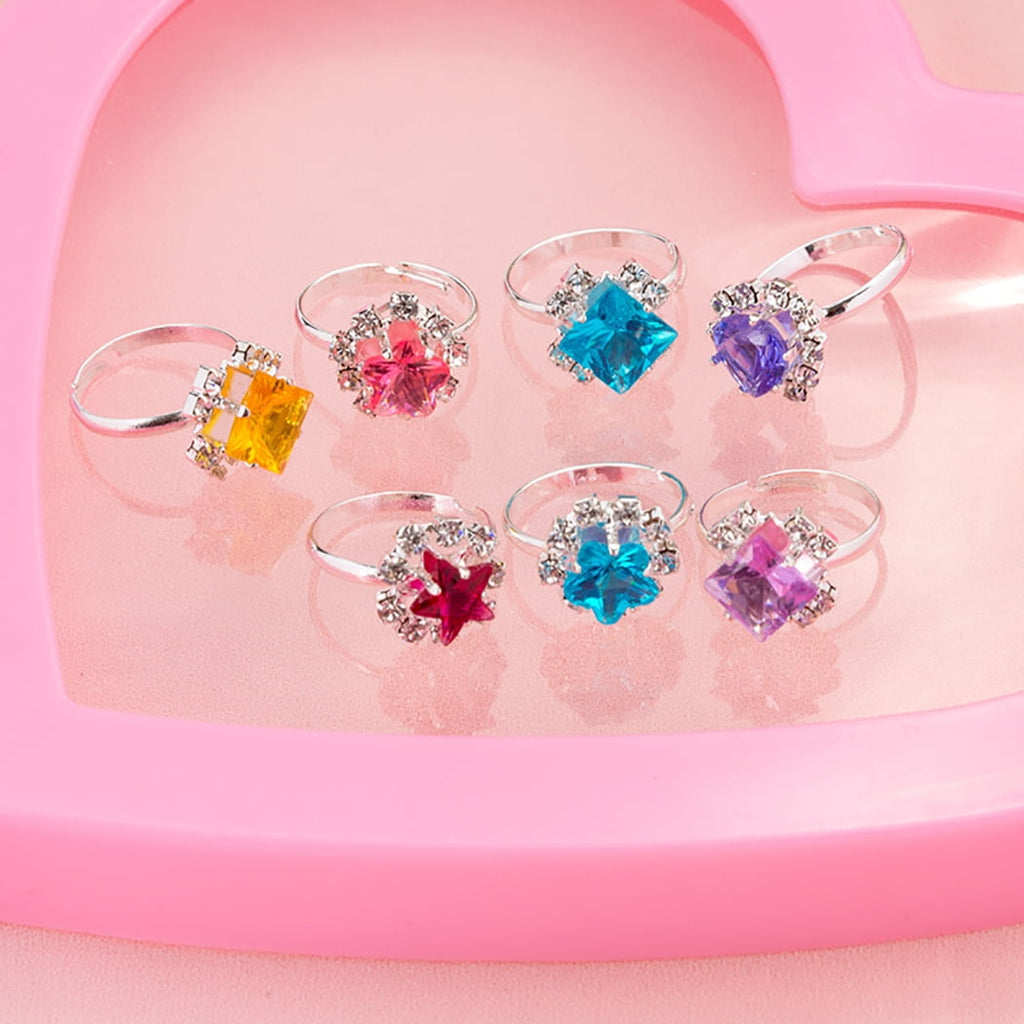 Multicolor Cartoon Adjustable Rings, Jewelry, 0.59 in, 36 Count
