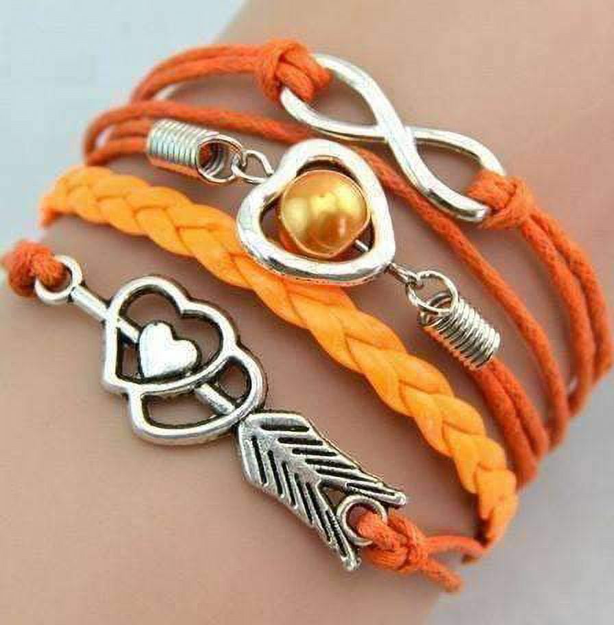 Braided Leather Friendship Bracelet For Woman or A Girl- Six Colors To Choose