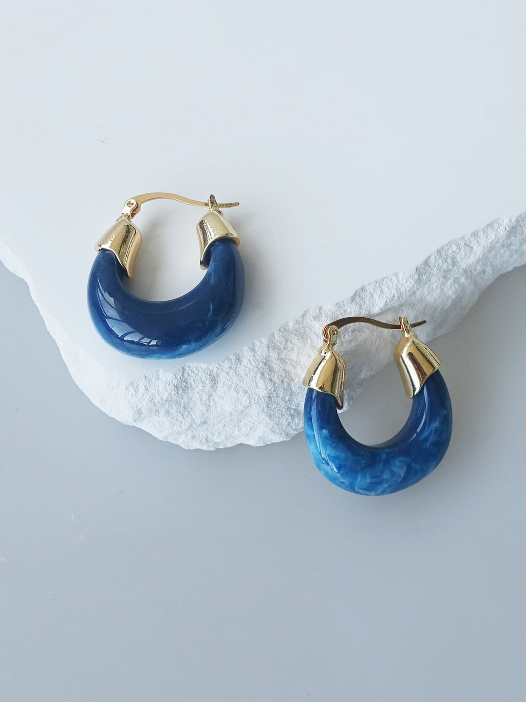 Women's Plated Resin Hoop Earring
