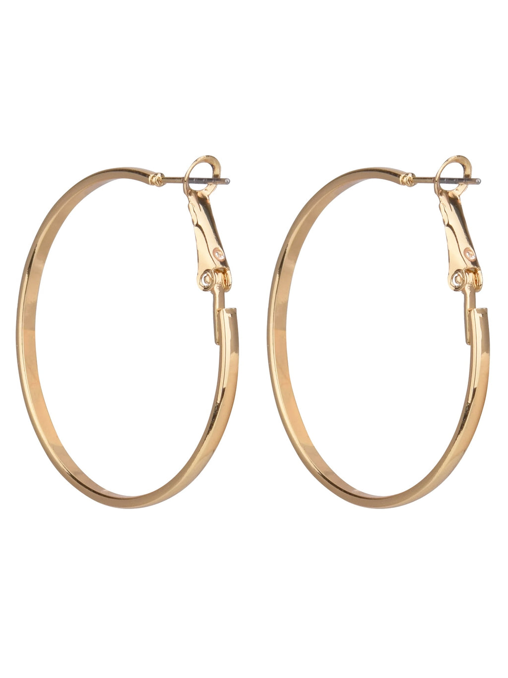 Adult Women's 3 Pair Tone Thin Metal Hoop Earring Set