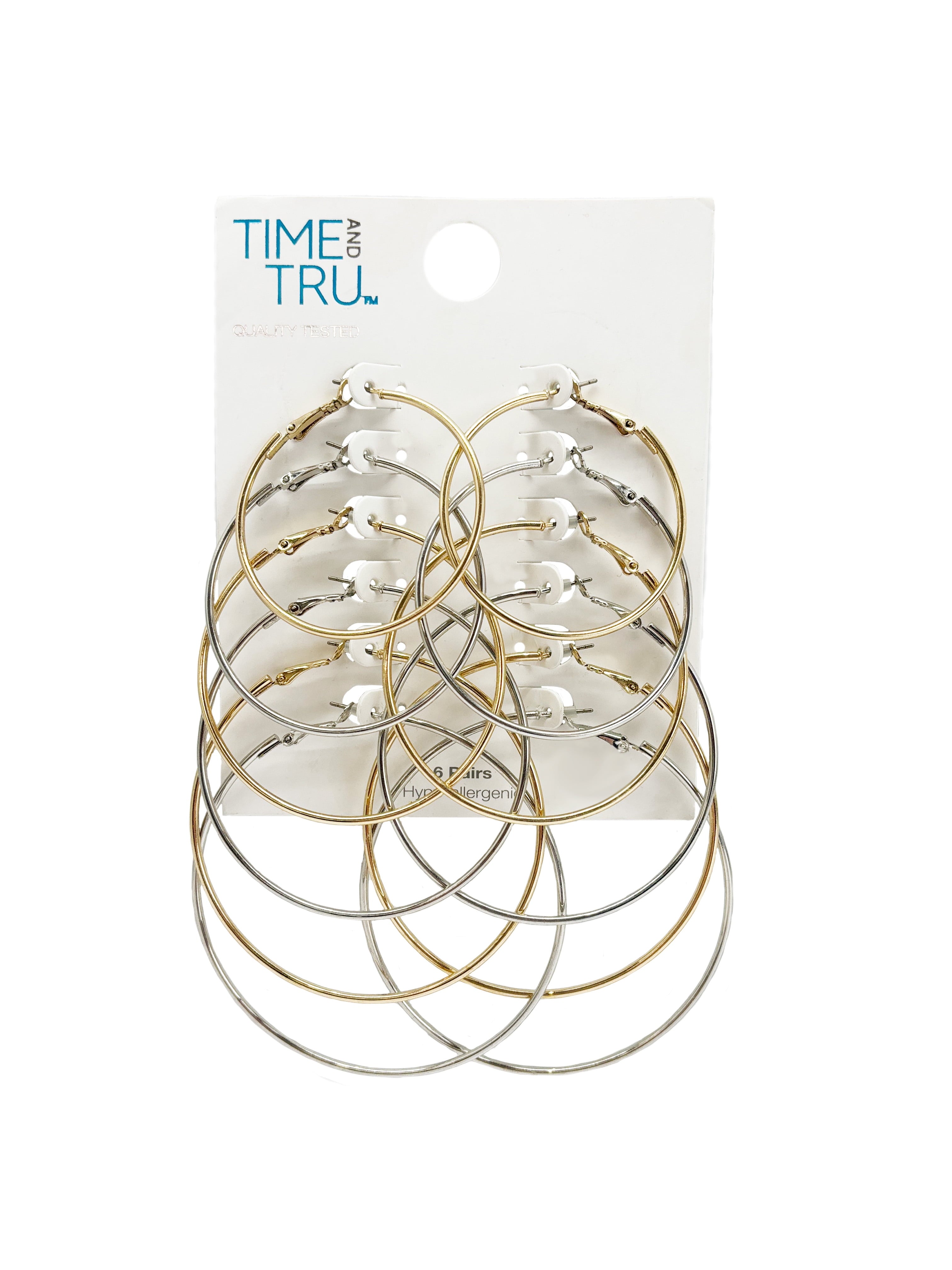Essentials Multi Ear Hoop Earrings, 6 Pack