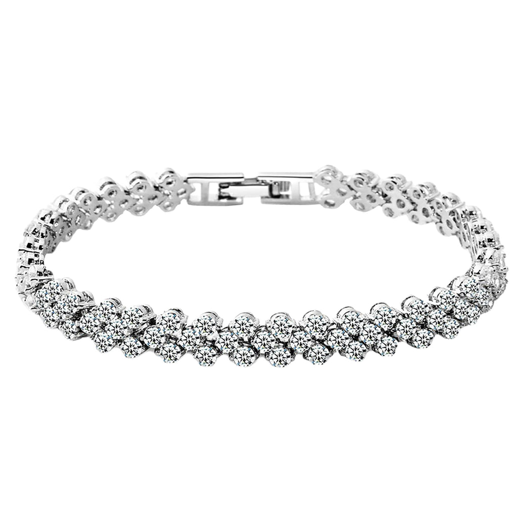 Women's 925 Sterling Bracelet Bangle Chain Banquet Jewelry