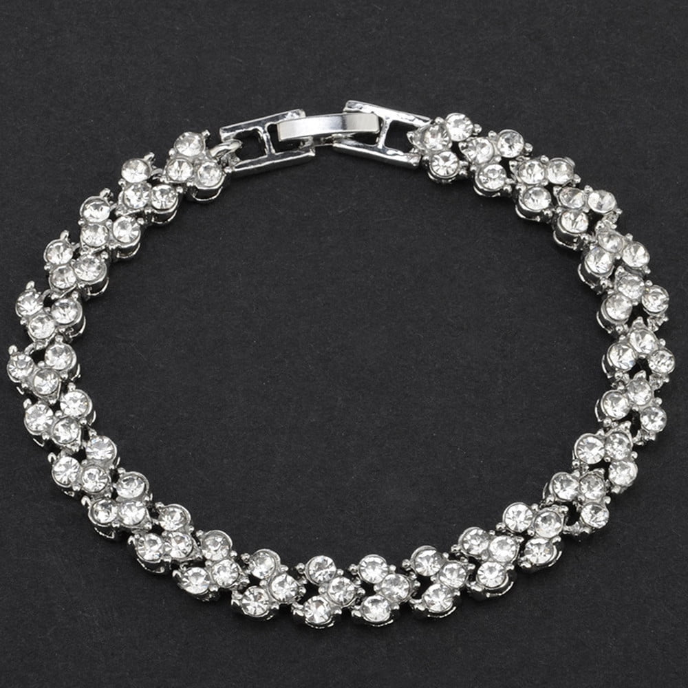 Women's Tennis Bracelets Luxury Slender Rose Plated Bracelet with Cubic Zirconia Bracelet Jewelry Gifts for Her