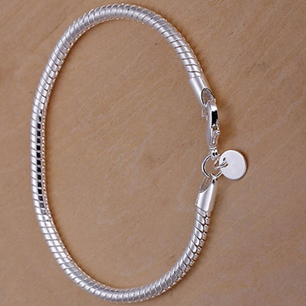 Women's 925 Sterling Bracelet Bangle Chain Banquet Jewelry