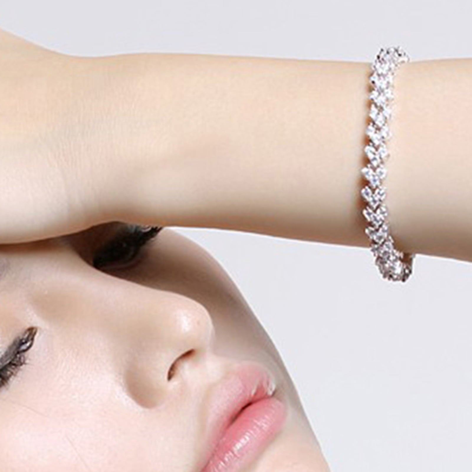 Women's 925 Sterling Bracelet Bangle Chain Banquet Jewelry